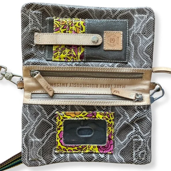 🐍 Consuela Dizzy Snake Embossed Leather Crossbody - Picture 5 of 10